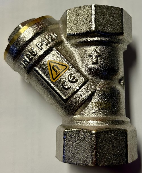 Mágneses, vízszűrő, Y, réz, 1"