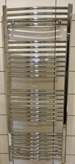 Törölközőszárítós radiátor krómozott íves 600x1250 mm