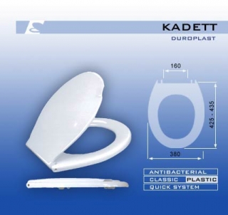 MKW Kadett (1) WC ülőke Műanyag zsanéros, duroplast