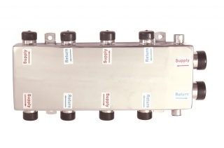 BRH hidraulikus váltó-blokk, rozsdamentes 2x5/4", 8x1", 2x1/2" 5.5m3/h, 95kW