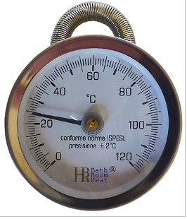 BRH hőmérő ø63mm fémházas, rugós 0-120°C