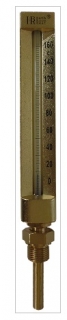 BRH ipari hőmérő fémházas, 1/2"-60mm benyúlású, álló kivitel 0-160°C