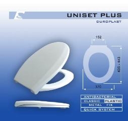  MKW Uniset Plus WC ülőke (1) Műanyag zsanéros, duroplast
