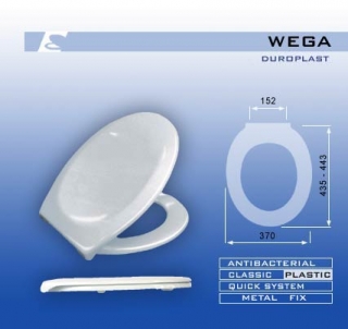 8 MKW Wega WC ülőke (1) Műanyag zsanéros